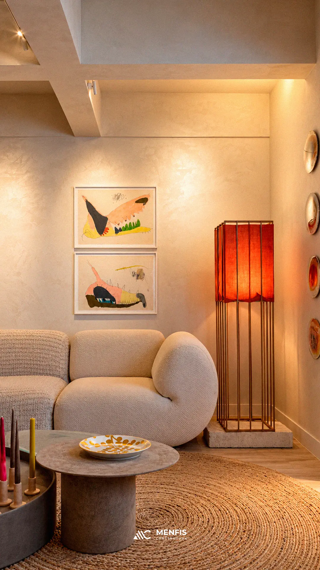 Casa Cor Brasília · Sala — iluminação e acabamento