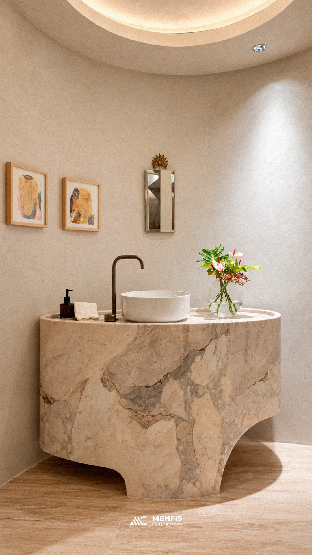 Casa Cor Brasília · Lavabo — pedra natural